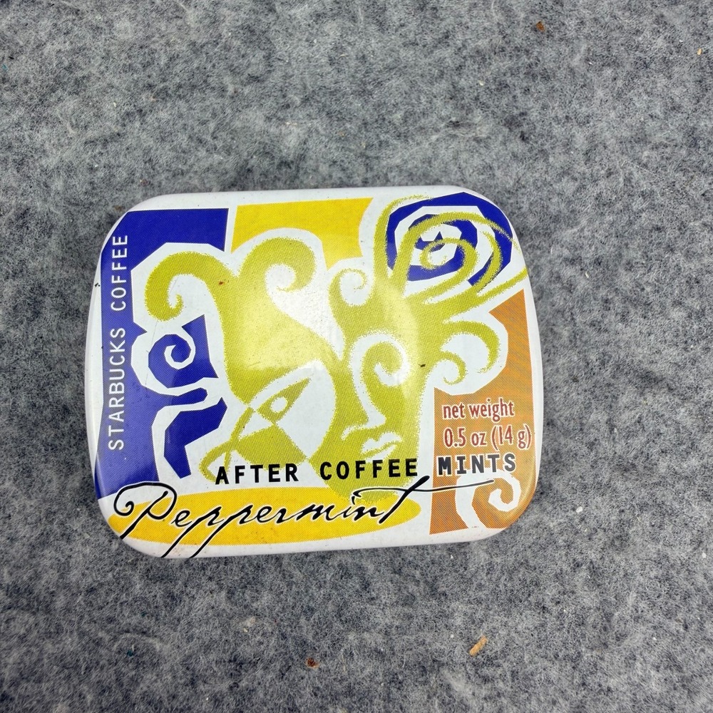 Starbucks Coffee 2001 After Coffee Mints Peppermint Tin Empty Collectible